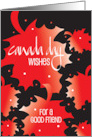 Hand Lettered Canada Day for Friend with Drifting Red Maple Leaves card