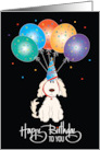 Hand Lettered Birthday from Doodle Mix Dog Party Hat and Balloons card