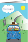 Hand Lettered Off to College Packed Car on Road Custom Relationship card