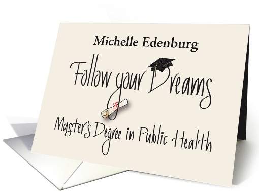 Graduation Congratulations Master's Degree Public Health card