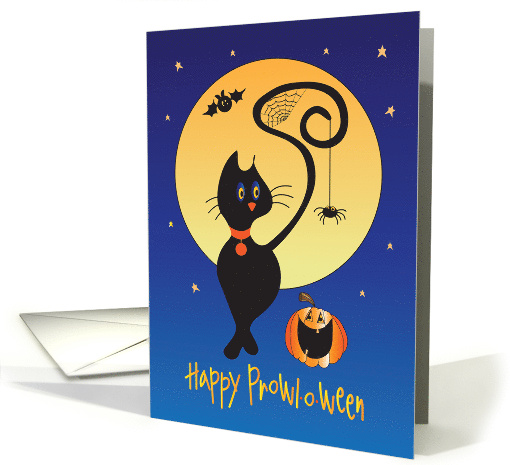 Hand Lettered Halloween Prowl O Ween Prowling Black Cat... (1770292)