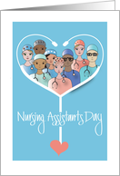 Nursing Assistants Day 2025 White Stethoscope and Nursing Assistants card