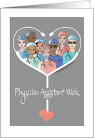 Physician Assistant Week White Stethoscope with Physician Assistants card