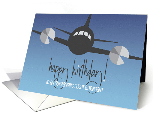Hand Lettered Birthday for Flight Attendant with Angled... (1773424)