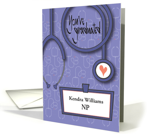 Hand Lettered Graduation for Nurse Practitioner NP Custom... (1773594)