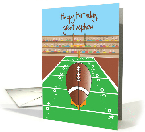 Hand Lettered Birthday for Great Nephew with Football... (1774246)