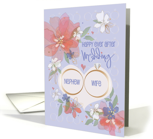 Hand Lettered Floral Wedding for Nephew and Wife Two... (1775552)