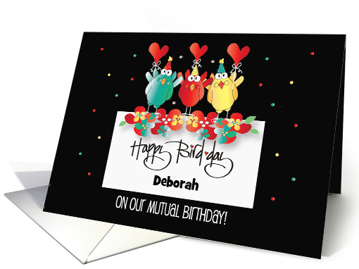 Happy Bird-Day Three Birds on Cake Mutual Birthday with... (1775746)