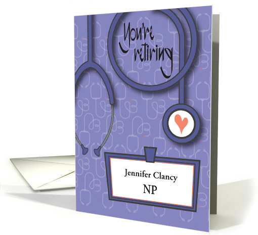 Retirement for Nurse Practitioner NP with Name Tag and... (1775794)