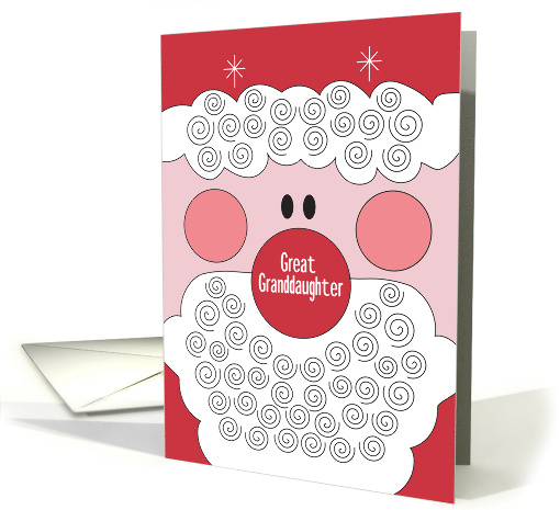 Hand Lettered Christmas Santa for Great Granddaughter Big... (1776522)