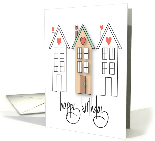 Hand Lettered Birthday from Realtor Trio of Tall Homes... (1779432)