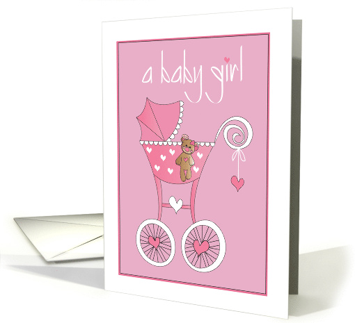 Hand Lettered First Baby Daughter Congratulations with... (1779906)