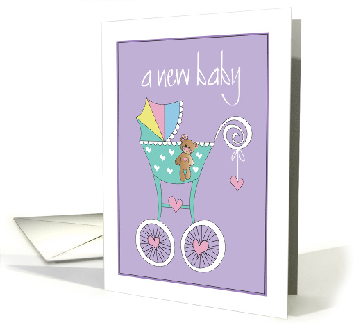 Hand Lettered First Born Child Congratulations Teal... (1779918)