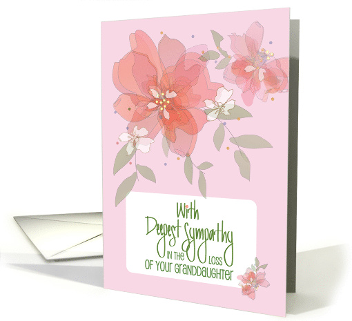 Hand Lettered Sympathy Loss of Granddaughter with... (1780442)