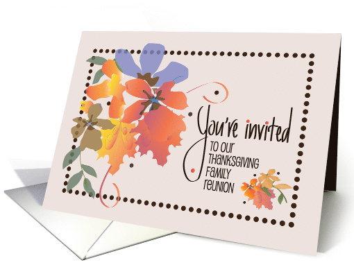 Hand Lettered Invitation to Thanksgiving Family Reunion... (1782946)