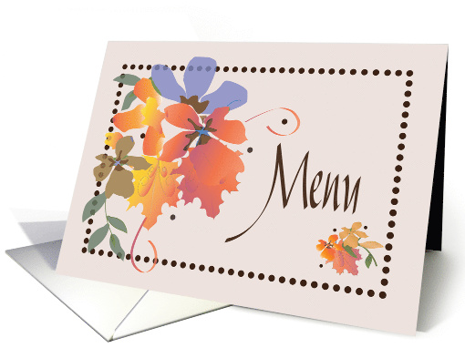 Hand Lettered Menu for Thanksgiving Feast with Fall... (1782954)