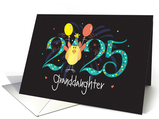 Hand Lettered New Year 2025 for Granddaughter with Bird... (1783916)