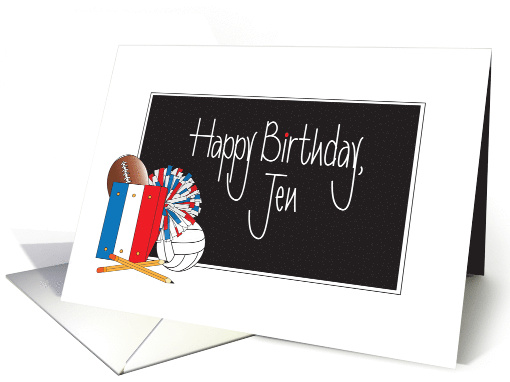 Birthday for Jen with High School Notebooks, Volleyball... (1793098)