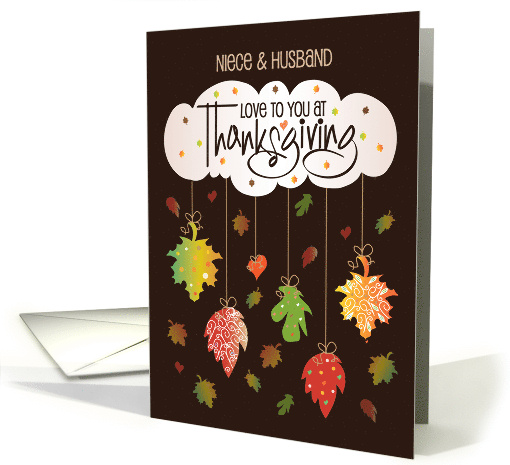 Hand Lettered Thanksgiving Niece and Husband with Bright... (1834348)