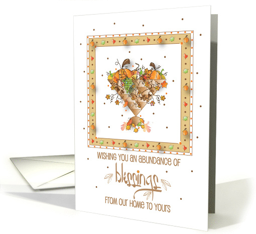 Hand Lettered Thanksgiving Cornucopia From Our Home to Yours card