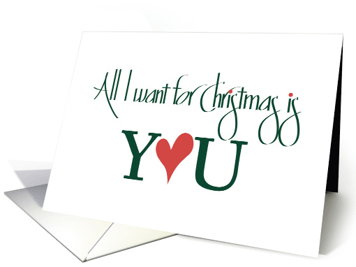 Hand Lettered All I Want for Christmas is You with Large... (1839518)