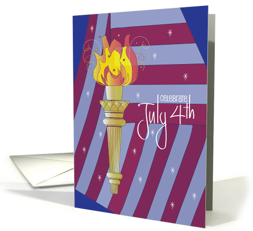 Hand Lettered Statue of Liberty Torch with Patriotic... (1839530)