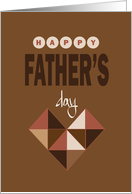 Father’s Day for Business Holidays with Cubistic Brown Heart card