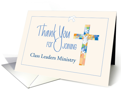 Thank You for Joining Our Church Group with Stained Glass Cross card