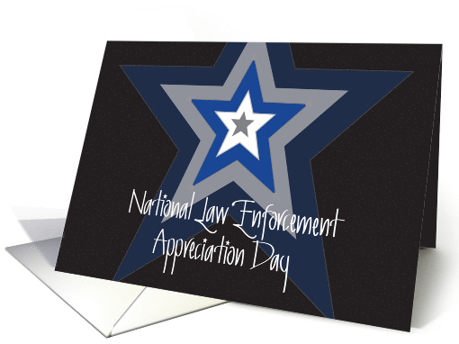 National Law Enforcement Appreciation Day with Concentric Stars card