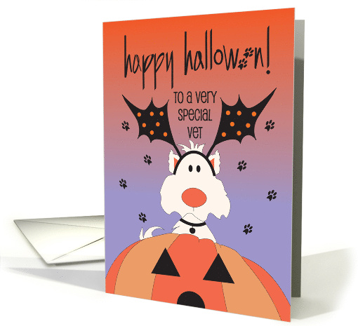 Halloween For Veterinarian with Fluffy Dog in Pumpkin... (1843508)