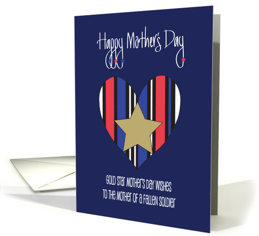 Hand Lettered Gold Star Mother's Day Patriotic Heart and... (1846196)