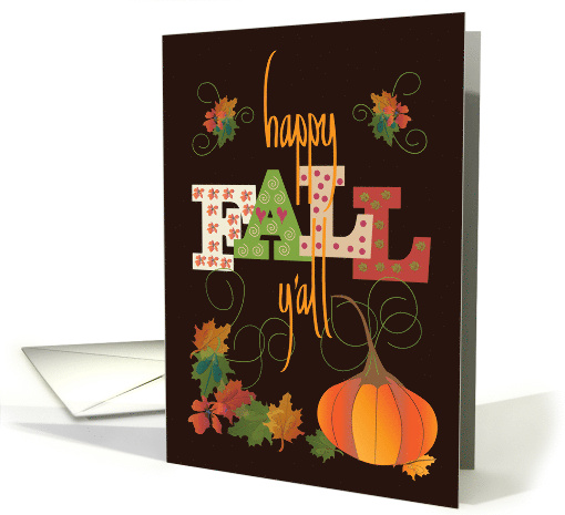 Hand Lettered Halloween Happy Fall Y'All Decorated... (1850320)