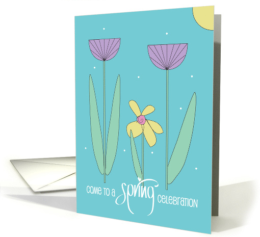 Hand Lettered Invitation to Spring Seasonal Party with... (1850684)