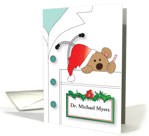 Christmas for Pediatrician Stuffed Bear in Pocket with... (1854316)