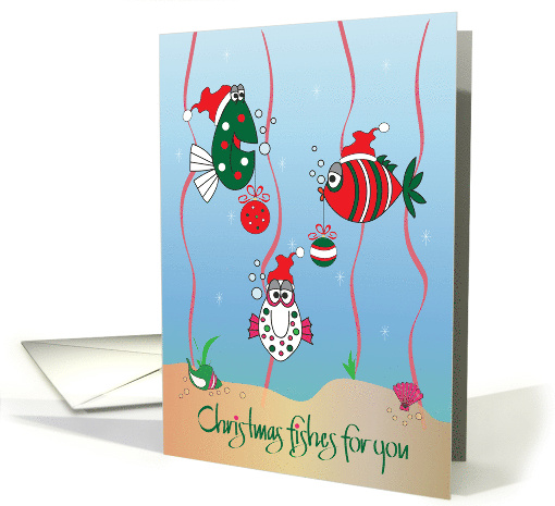 Hand Lettered Christmas Fishes for You Trio of Festive... (1856638)