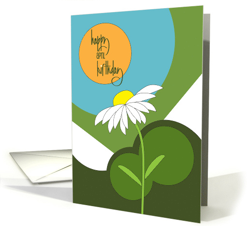 Hand Lettered April Birth Month Flower Birthday Card with... (1858300)