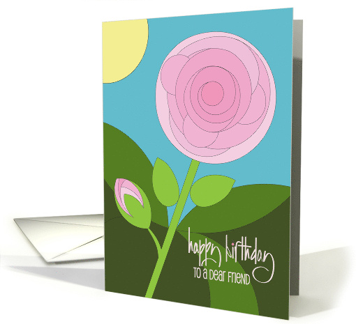 Hand Lettered June Monthly Rose Birthday for Friend with... (1859330)