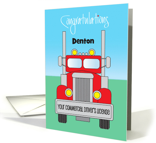 Congratulations Getting Your Commercial Trucking License... (1861462)