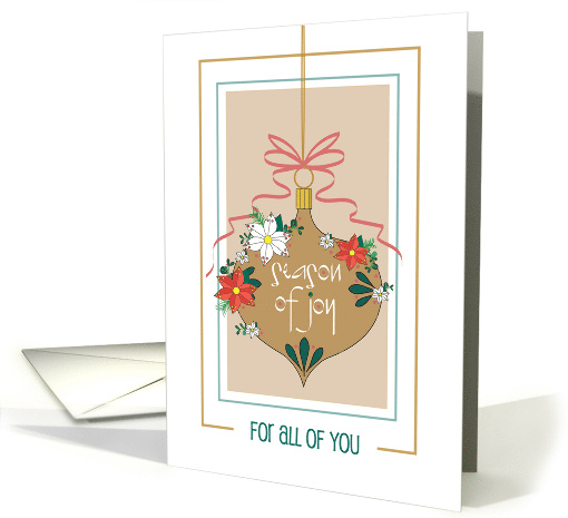 Hand Lettered Season of Joy Floral Christmas Ornament For... (1864986)