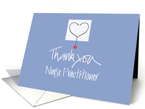 Hand Lettered Thank You to Nurse Practitioner Stethoscope... (1865936)