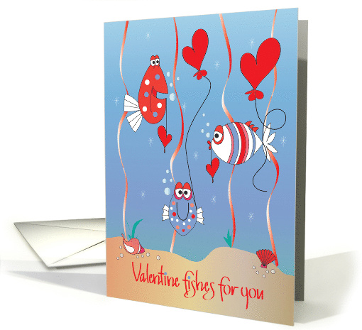 Hand Lettered Valentine Fishes for You with Fish and... (1866580)