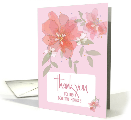 Hand Lettered Thank You for Beautiful Flowers Pink... (1866900)