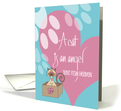 Hand Lettered Cat Gotcha Anniversary Cat is Sent from... (1866958)