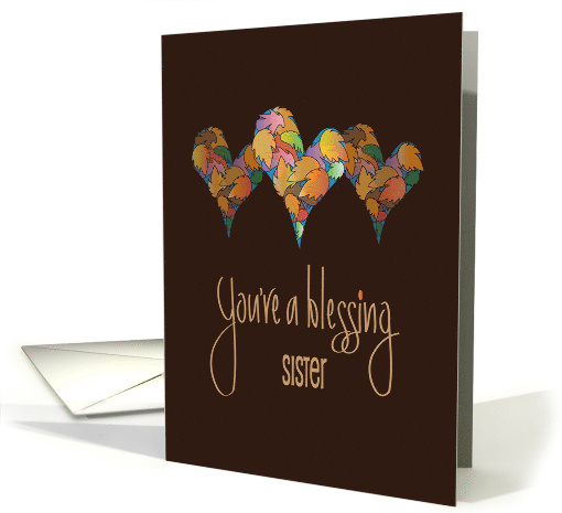 Hand Lettered Thanksgiving You're a Blessing Sister... (1866960)