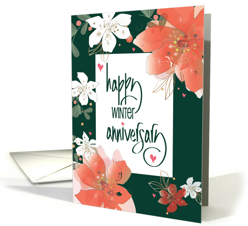 Hand Lettered Winter Anniversary Red and White... (1867574)