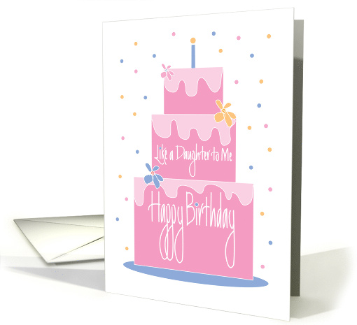 Hand Lettered Birthday for Someone Like a Daughter Pink... (1870422)