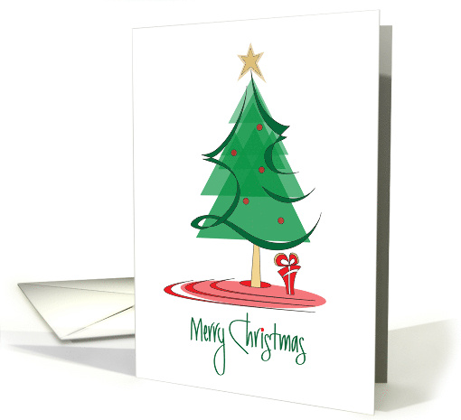 Hand Lettered Christmas Merry Christmas Stylized Tree... (1870814)