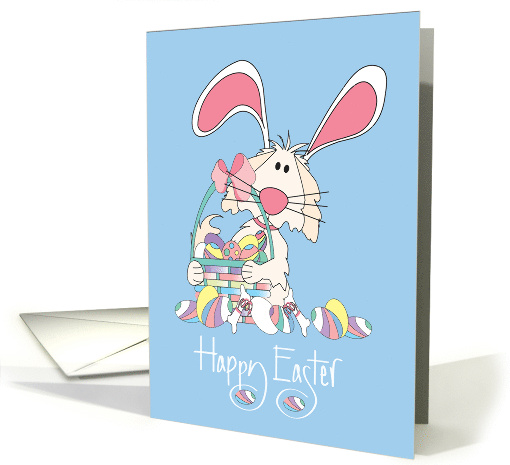 Hand Lettered Easter Dog with Bunny Ears with Egg Basket... (1871058)