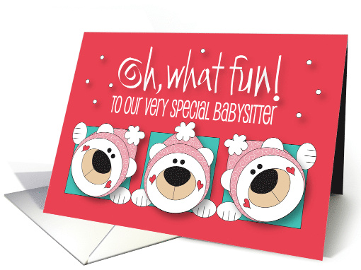 Hand Lettered Oh What Fun Christmas for Babysitter with... (1871222)