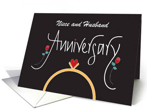 Hand Lettered Anniversary Ring Heart and Roses Custom... (1871234)